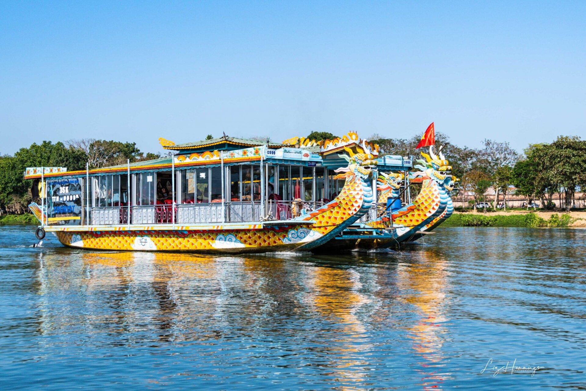 Dragon boat on perfume river